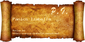 Panics Izabella névjegykártya